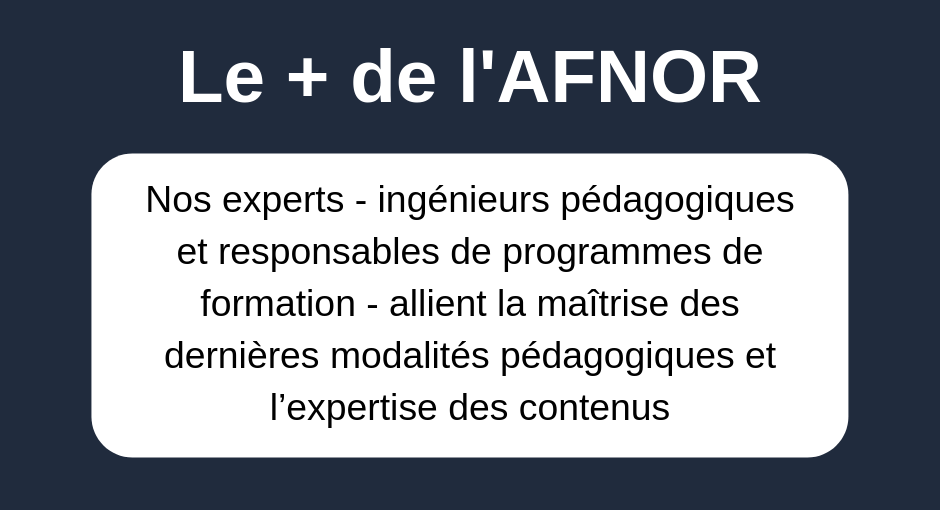 Le + de l'AFNOR